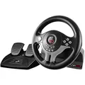 Subsonic - Superdrive SV250 mit Pedalen und Schaltwippen am Lenkrad. 180°-Drehung und Vibration. Rennlenkrad, kompatibel mit Switch 2 / Switch, PS4, Xbox Series X/S, Xbox One und PC - Schwarz
