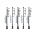 Lantelme 5 Stück Gartenthermometer Kunststoff 16cm Temperatur -40 bis +50°C Analog | Außenthermometer Wetterfest in Schwarz | Thermometer Set für Außen Garten Innen Schauthermometer (Schwarz)
