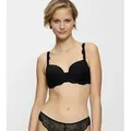 Triumph T-Shirt-BH Amourette Charm schöner Mix aus glattem Jersey und zarter Stretch-Spitze schwarz 80