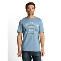 TOM TAILOR T-Shirt mit großem Logofrontprint blau M (48)