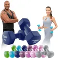 Miweba Sports Neopren Hantelset | 𝐏𝐫𝐨𝐟𝐢 Hantel - Hexagon Hanteln Set - Kurzhanteln - Kurzhantel Set - Gymnastikhanteln - Hantel Set - Dumbbell - 0,5-10 Kg (2X 8.0 kg, Königsblau)