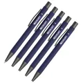 Westcott PRIMESOFT-XB Kugelschreiber 5 Stück | 5er Set Blaue Premium Kugelschreiber aus Aluminium | Dokumentenecht mit blauer Tinte | Strichstärke XB 1,4 mm | E-745005 00