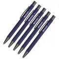 Westcott PRIMESOFT Kugelschreiber Blau 5 Stück, Premium Aluminium Stift