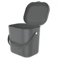 Rotho Albula Komposteimer 6l 23,5x20x20,8cm, anthrazit