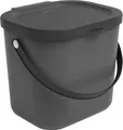 Rotho Mülltrennungssystem Albula 6 L anthrazit Recyclingbehälter