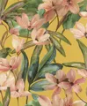 Tesa x Rasch selbstklebende Vliestapete Magnolia Blüten currygelb rosa 6 x 0,53 m