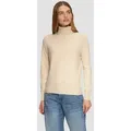 s.Oliver Longpullover Strickpullover Feinstrickpullover mit Rollkragen braun S (36)