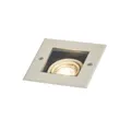 Qazqa LED Einbaustrahler Oneon, ohne Leuchtmittel, Warmweiß, QAZQA Außen Einbau­leuchte, gu10, Beige, Aluminium, Modern