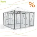 Vitavia Gewächshaus FORTUNA 3x3 Glas Pavillon ESG/HKP 10,2m² Alu eloxiert
