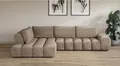OTTO home Ecksofa AZITA L-Form, XXL 352 cm Designsofa in Bubble-Opitk, lose Rückenkissen, traumhafte Steppung