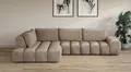 Ecksofa OTTO HOME "AZITA L-Form, XXL 352 cm Designsofa in Bubble-Opitk", grau (taupe), B:352cm H:72cm T:210cm