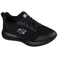 Skechers SQUAD SR Berufsschuh, Sneaker für Gastronomie & Pflege mit gepolstertem Schaftrand schwarz 42 EU