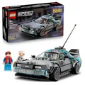 LEGO Speed Champions Zeitmaschine aus Zurück in die Zukunft - Kinder Spielzeug mit Automodell und 2 Minifiguren - Marty McFly und Doc Brown - Kreatives Geschenk für Kinder ab 9 Jahren - 77256