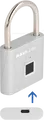 NAVILOCK 20966 - Vorhängeschloss mit Fingerabdrucksensor, 75 x 45 x 13 mm, silber