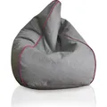 KINZLER Sitzsack, Leinenoptik mit Neon-Piping, Magenta