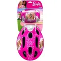 STAMP Combo Set BARBIE Helm und Ellbogen Knieschützer - Helmgröße 53-56 cm -Pink; CB200507 - Rosa
