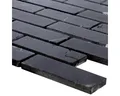 Mosafil Mosaikfliesen Marmor Naturstein Mosaik Fliesen Avalon Schwarz, Naturstein-Marmor 30.500x30.000, schwarz