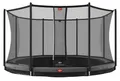 BERG Bodentrampolin Favorit InGround 380 + Sicherheitsnetz Comfort Grau