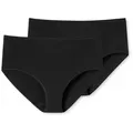 Schiesser 2P 95-5 Organic Cotton Midi Briefs Schwarz Baumwolle X-Large Damen