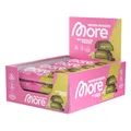 MORE Protein Satisbites, 12er Box Proteinriegel, 12 x 2 x 25 g, Milk Chocolate Pistachio, bis zu 16 g Protein pro Portion, ohne Zuckerzusatz, made in Germany