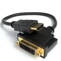 HDMI zu DVI Adapter DVI-I (24+5) Buchse auf HDMI Stecker 4K 1080P Full HD 3D