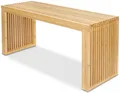 BAM BOO BOX Sitzbank Bambus 90x33x43cm – Holzbank Flur Bad Küche bis 250kg