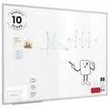 Allboards, magnetisches Whiteboard mit Expo-Alurahmen, trocken abwischbar und beschreibbar, wandmontierbar, 120 x 90 cm.