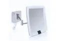 Libaro Kosmetikspiegel mit Sensor LED 5-fach Vergößerung VERONA Schminkspiegel quadratisch, Vergrößerungsspiegel 5x Bewegungssensor Wandmontage weißes Kabel Licht