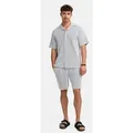 Indicode Freizeitanzug Herren INLino Set Shirt Herrenshorts Set, aus hochwertigem Seersucker-Jersey blau XL (54/56)