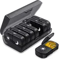 AUVON Tablettenbox 7 Tage Morgens Abends, Handlicher Medikamentenbox Pillendose mit großen Fächern & Privacy-Schutz in Schwarz - Ideal für Medikamente, Vitamine, Fischöl & Nahrungsergänzungsmittel