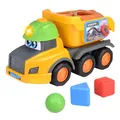 Dickie Toys ABC - Sortierfahrzeug Harry Hauler (30 cm) ab 1 Jahr - großer Volvo LKW mit Steckspiel, Rassel-Formen, Licht & Sound, Spielzeugauto für Babys und Kinder ab 12 Monate