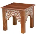Acelya – Orientalischer Couchtisch aus Mangoholz mit Schnitzereien