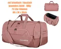 große 60cm Reisetasche Sporttasche ohne Rollen mit Schuhfach Rosé Travelite