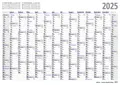 ADINA Plakatkalender 2025 Plakatkalender Wandkalender A0 119x84cm Lieferung: gefaltet