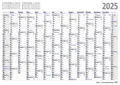 2025 ADINA Plakatkalender Wandkalender A0 119x84cm Lieferung: gefaltet