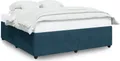 vidaXL Bettgestell Blau 180x200 cm Samt
