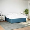 Bettgestell Blau 180x200 Cm Samt Vidaxl