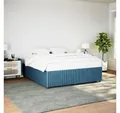 vidaXL Bett, Bettgestell Blau 180x200 cm Samt