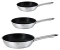 RÖSLE Moments Pfannen-Set 3-teilig Bratpfanne Antihaftbeschichtung Edelstahl