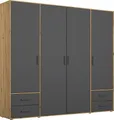 rauch Drehtürenschrank Kleiderschrank Schrank Garderobe Wäscheschrank VOYAGER (in 3 verschiedenen Ausstattungen BASIC/CLASSIC/PREMIUM) mit 2 modernen Griffvarianten, mit Außenschubladen MADE IN GERMANY