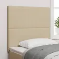 vidaXL Kopfteil Einfarbig Hellgrün Grau 90 cm Cordstoff