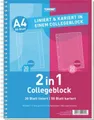 Stylex Schreibwaren Collegeblock 5x Duo Collegeblock DIN A4 50 Bl. kariert 30 Bl liniert