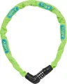 ABUS Kettenschloss Steel-O-Chain 5805C – Zahlenschloss aus 5 mm starken Stahlkette – ABUS-Sicherheitslevel 4 – 75 cm – Gelb/Grün
