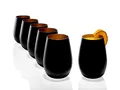 Stölzle Lausitz Becher Olympic 465 ml, 6er Set, Wassergläser in schwarz (matt) und bronze, spülmaschinenfest, bleifreies Kristallglas, hochwertige Qualität