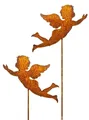Blümelhuber Gartenstecker 2 Engel Rost Deko Figuren (2-St) Wetterfest
