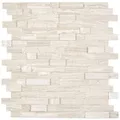 selbstklebende Verbund Mosaikstäbchen Naturstein Traverin beige Fliesenspiegel Küche Wand Optik MOS200-M02