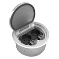 Bodensteckdose, 2-fach, rund, Klappdecke BS BODENSTECKDO 8602A