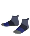 FALKE Unisex Kinder Colour Block Hp Baumwolle Rutschhemmende Noppen Stoppersocken, Blau Melange 6667, 35-38 EU