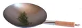 WOK PFANNE 35 cm runder Boden zum Aufhängen mit Holzgriff und Öse, AAF Nommel®
