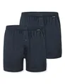 Schiesser Herren 2 Pack Boxershorts Baumwolle Jersey weich Multipack - Jerseyboxer, Nachtblau_182426, 10